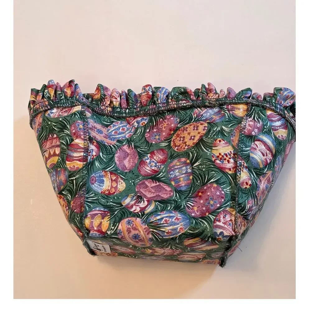 VTG Handwoven Longaberger 1996 10th Edition Easter Basket Purple Egg Liner Rare